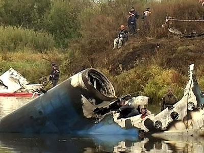 На месте аварии самолета Як-42